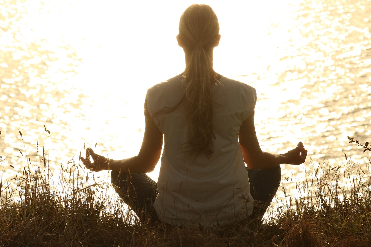 Autism mom meditating