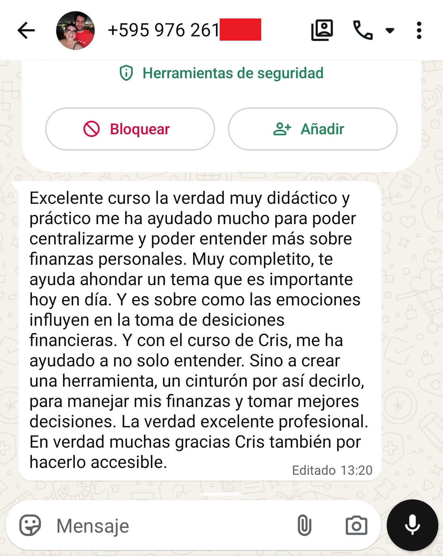 Testimonio top