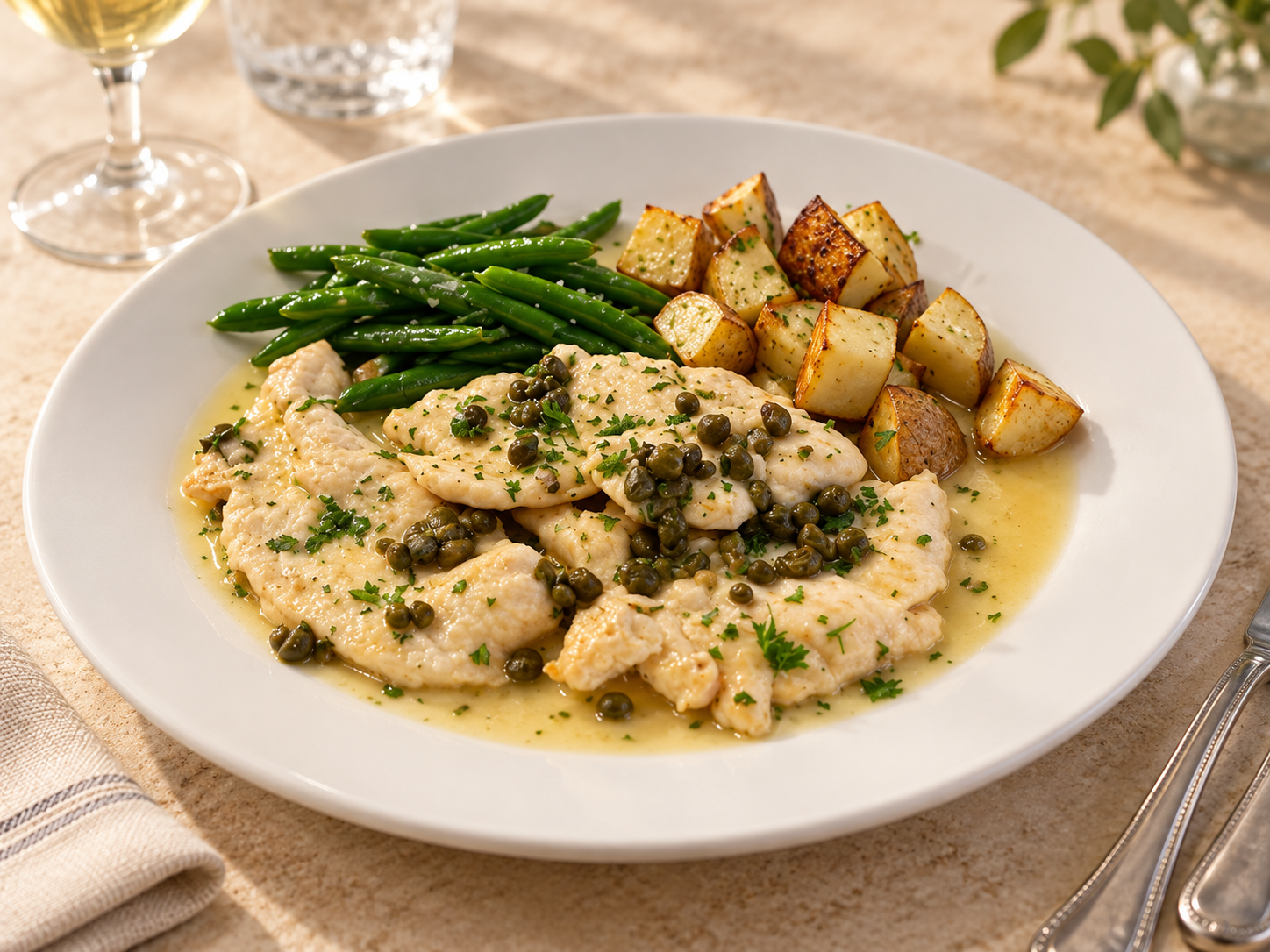 Pollo Piccata at Casa Cosenza Oldsmar