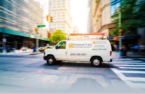 Manhattan Intercom & Security Systems service van