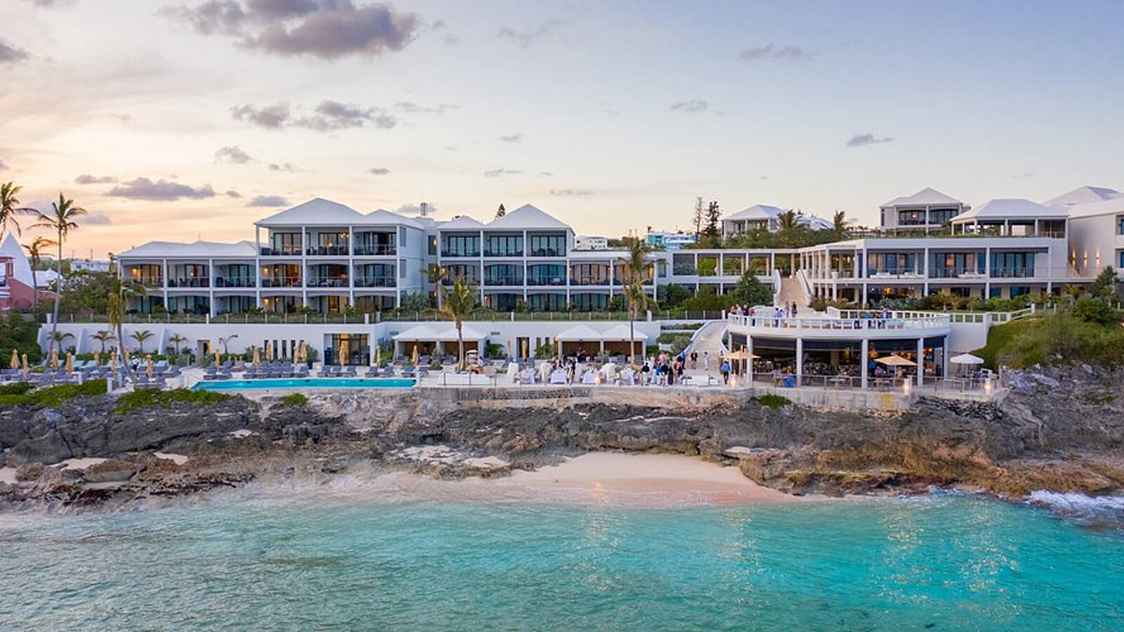 Sunset dining at Pink Beach Club