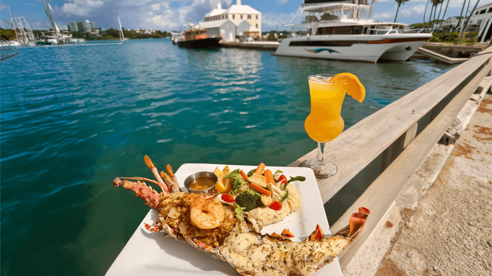 Lobster with waterfront views Lobster with waterfront views