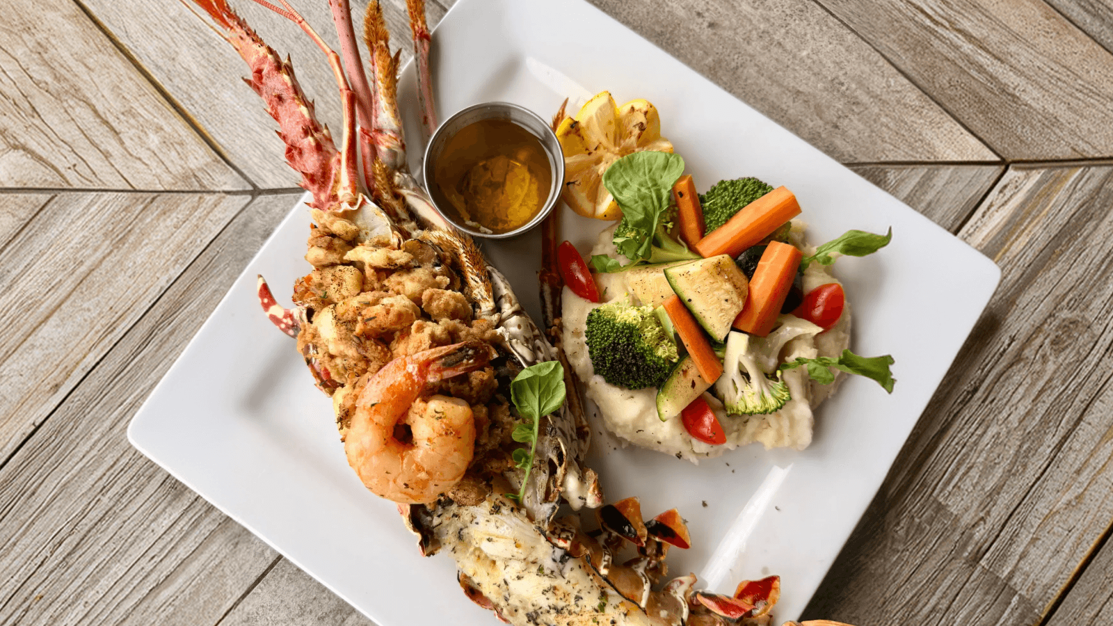 At Wahoo’s, local spiny lobster is grilled or poached to showcase pure, sweet island flavor. At Wahoo’s, local spiny lobster is grilled or poached to showcase pure, sweet island flavor.