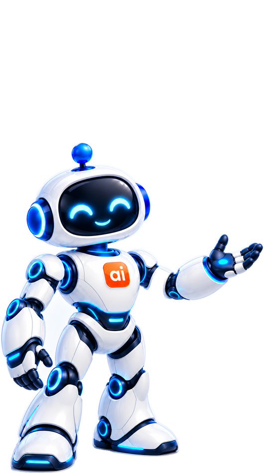 AI-robot die uitlegt wat AI-oplossingen voor bedrijven doen