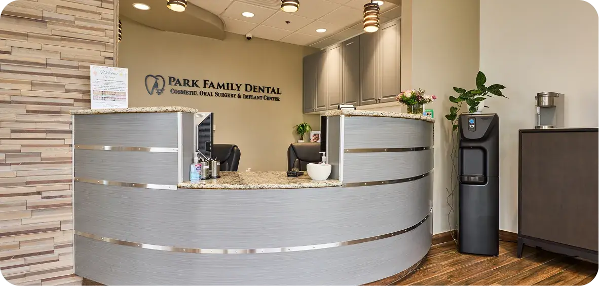 Park Family Dental front desk in Cedar Park, TX
