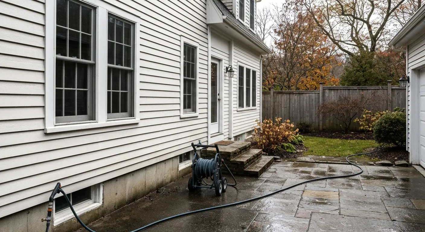 Home exterior pressure washing