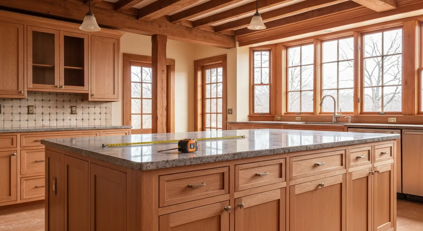 Kitchen island installation