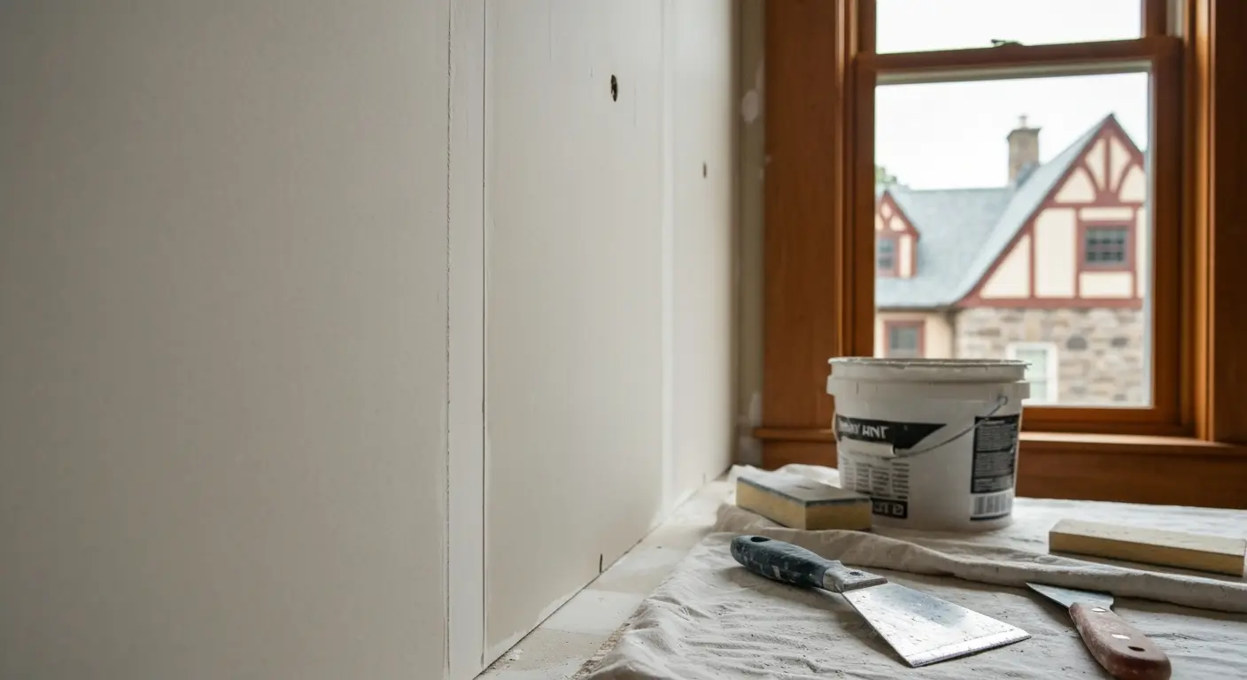 Water damage drywall repair