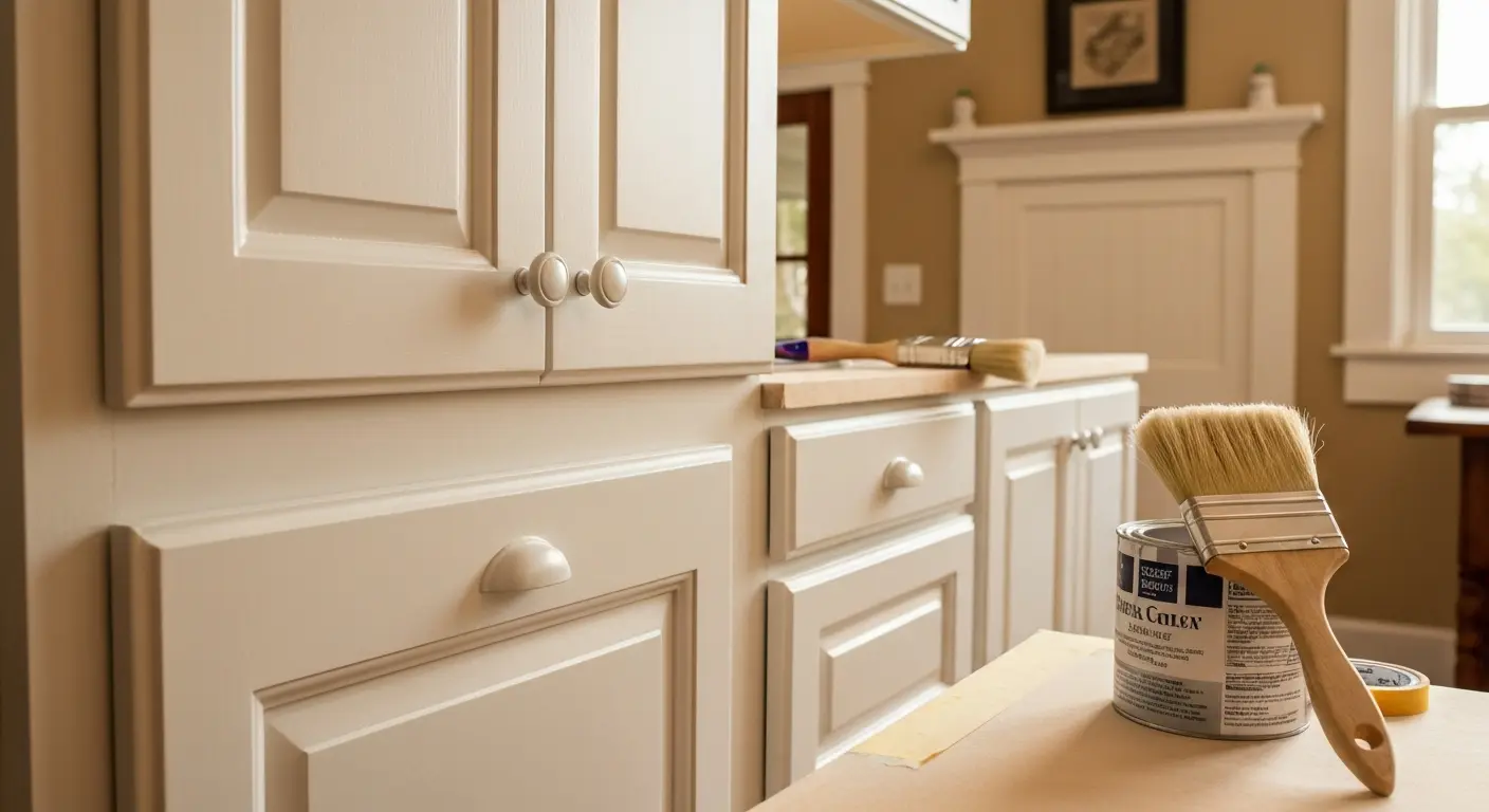 Kitchen cabinet painting project