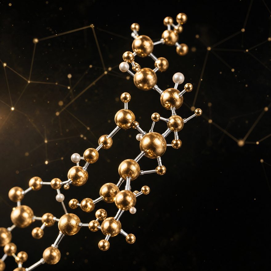 Copper peptide molecular render