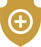 Shield with a medical cross