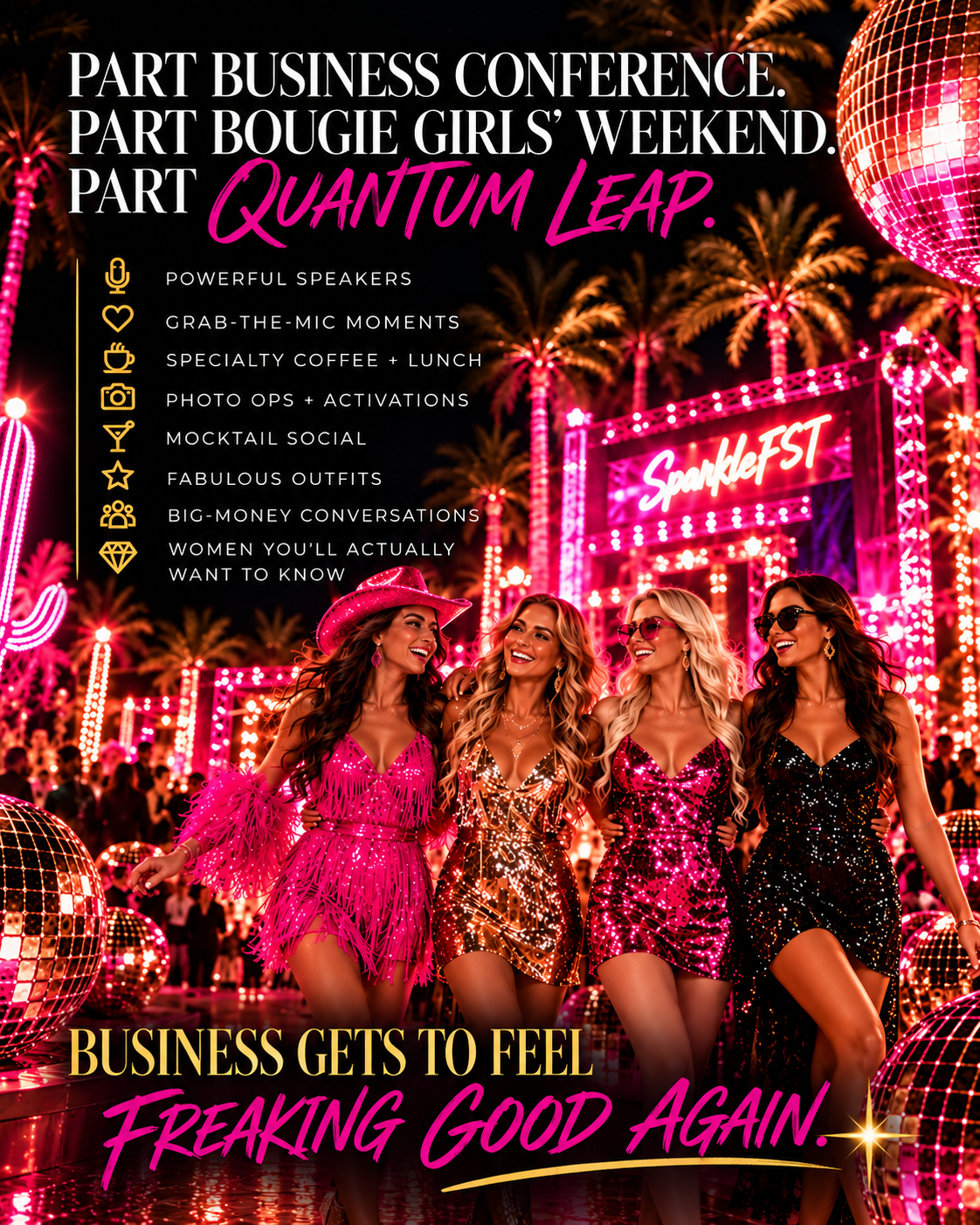 SparkleFEST business conference and girls' weekend artwork