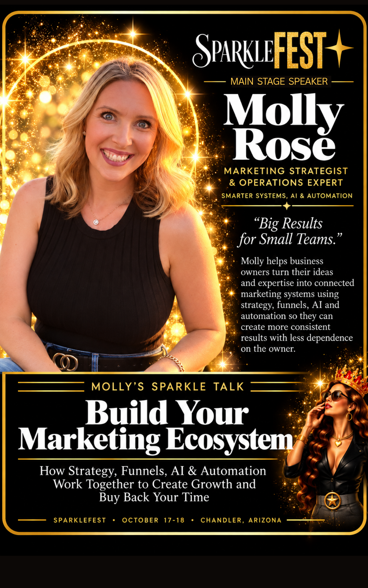 Molly Rose SparkleFEST main-stage speaker poster
