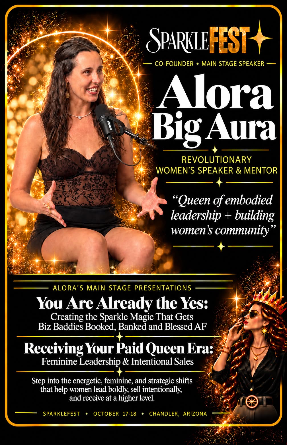 Alora Beck SparkleFEST main-stage speaker poster