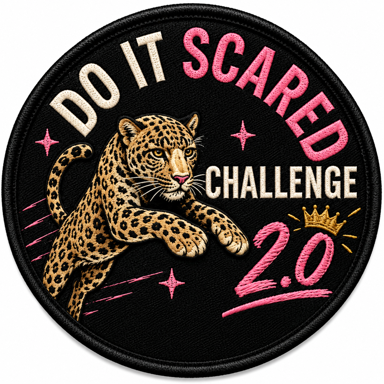 Do It Scared Challenge embroidered patch