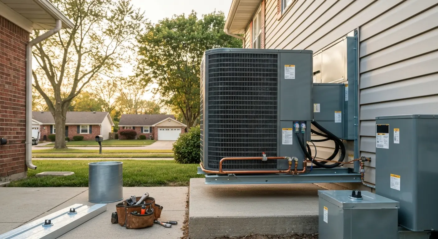New HVAC unit installation