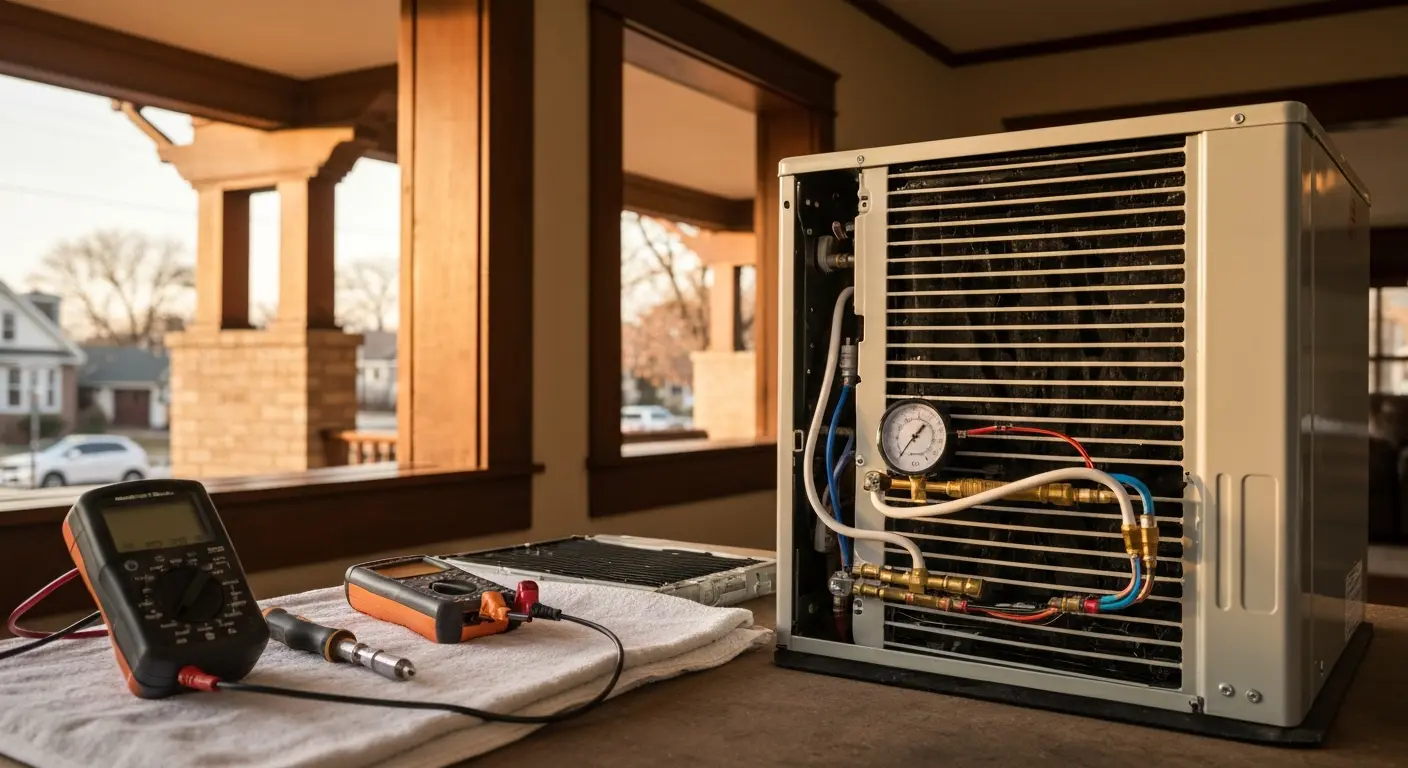 Emergency AC repair in progress