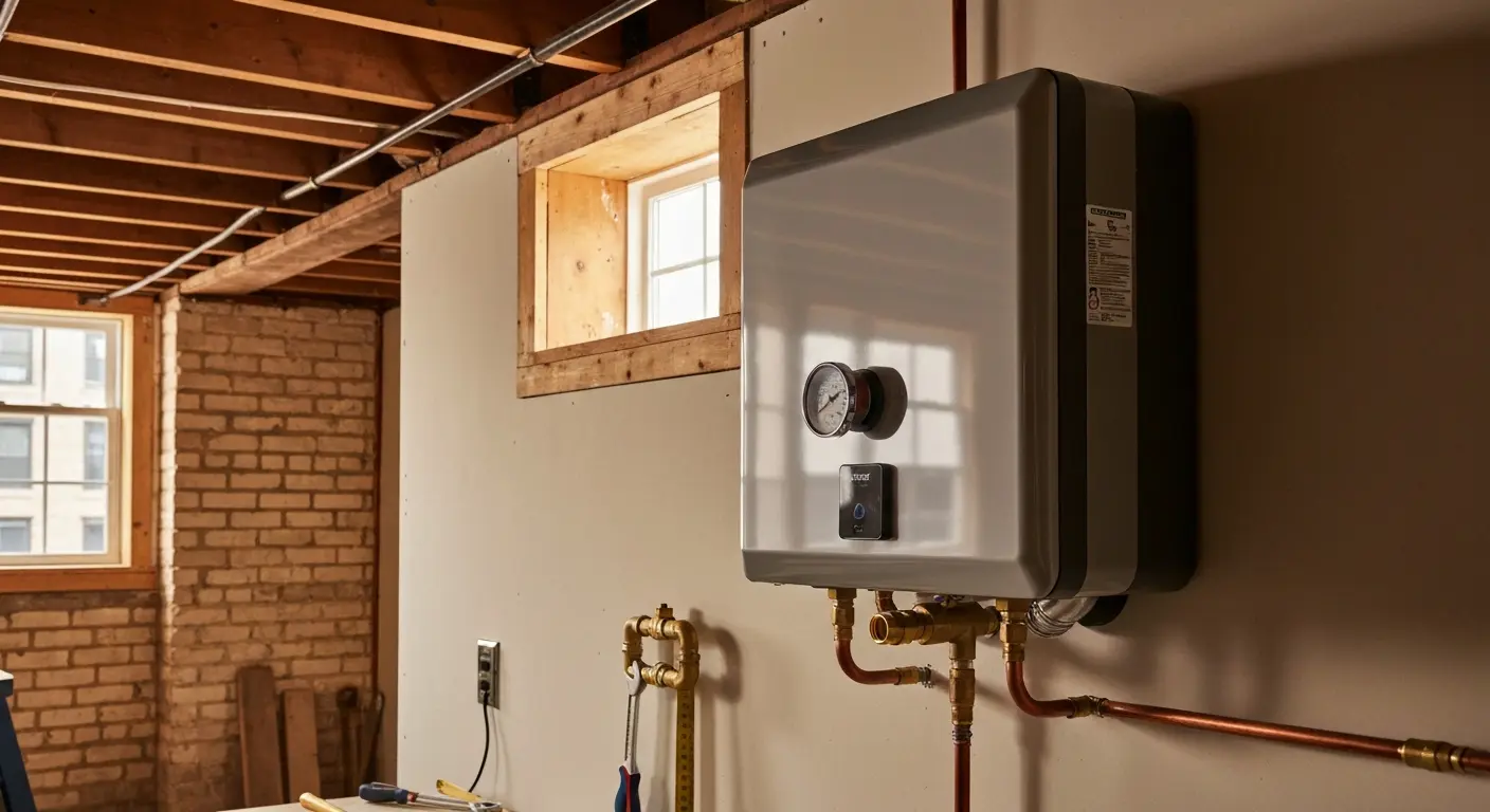 Tankless water heater installation