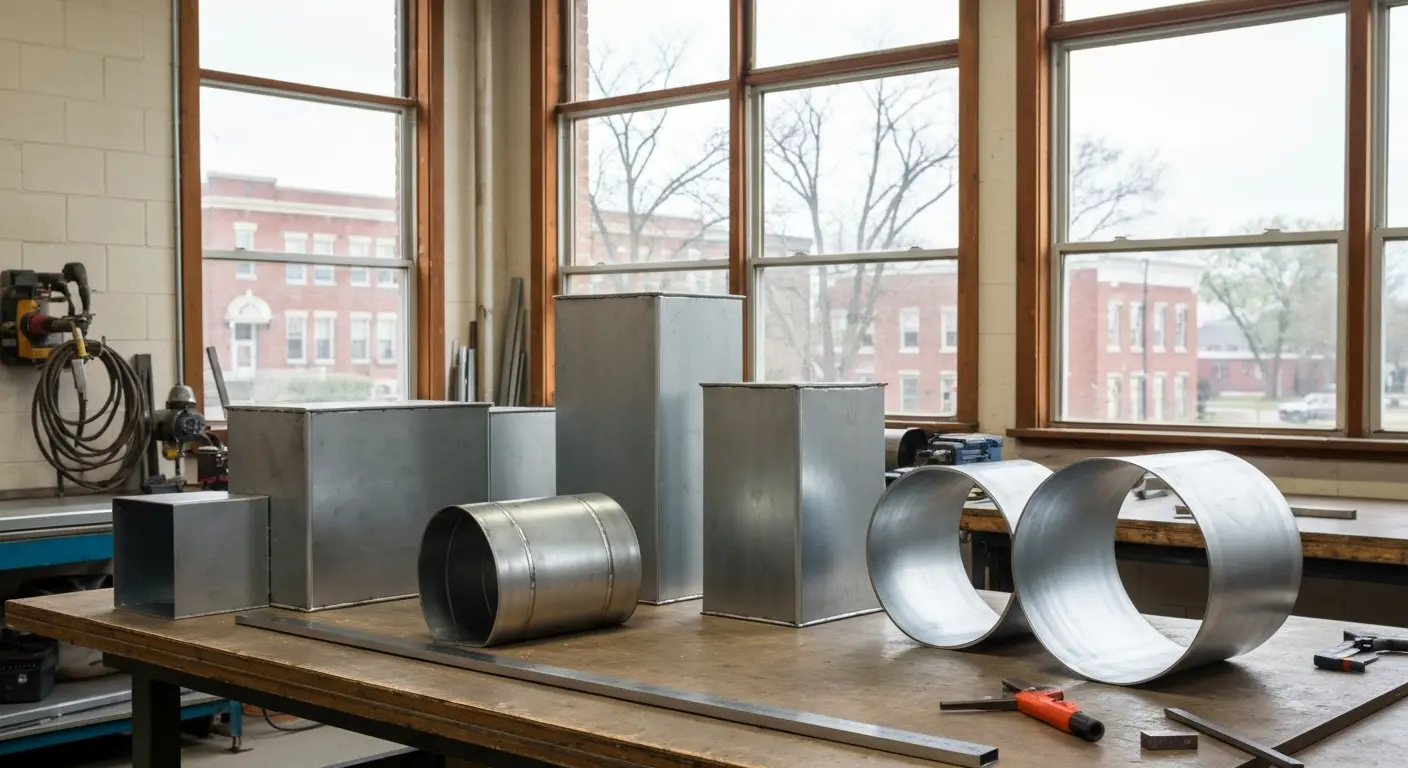 Sheet metal ductwork fabrication