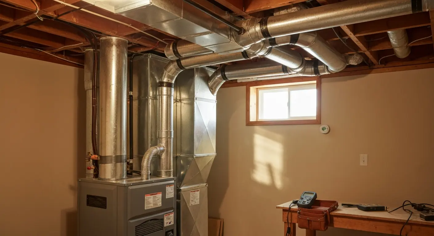 New residential HVAC system installation