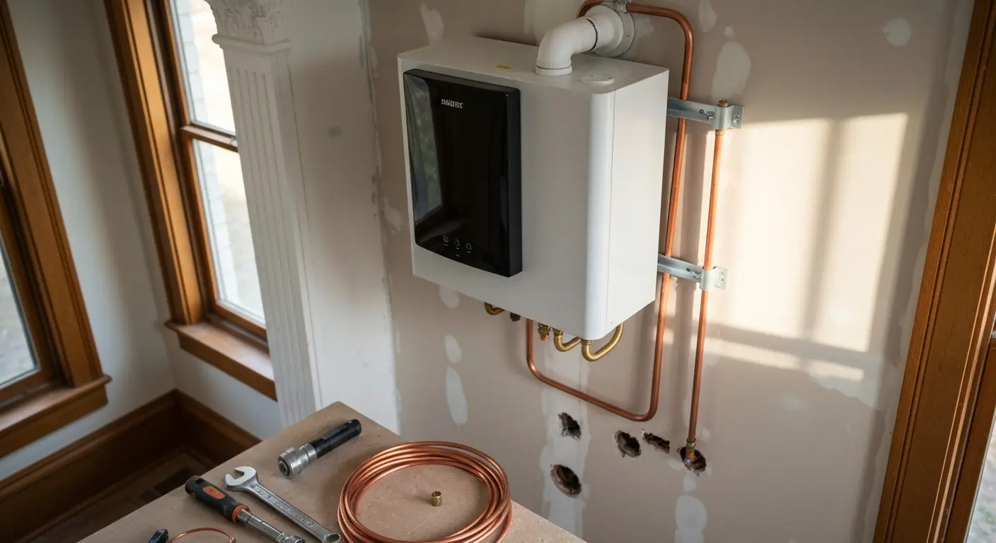 Tankless water heater installation