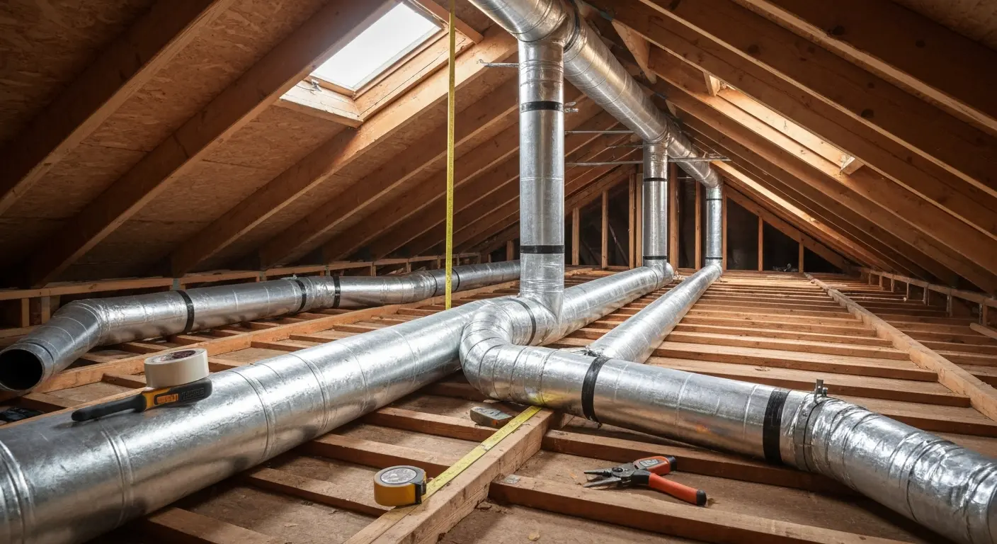 New ductwork installation