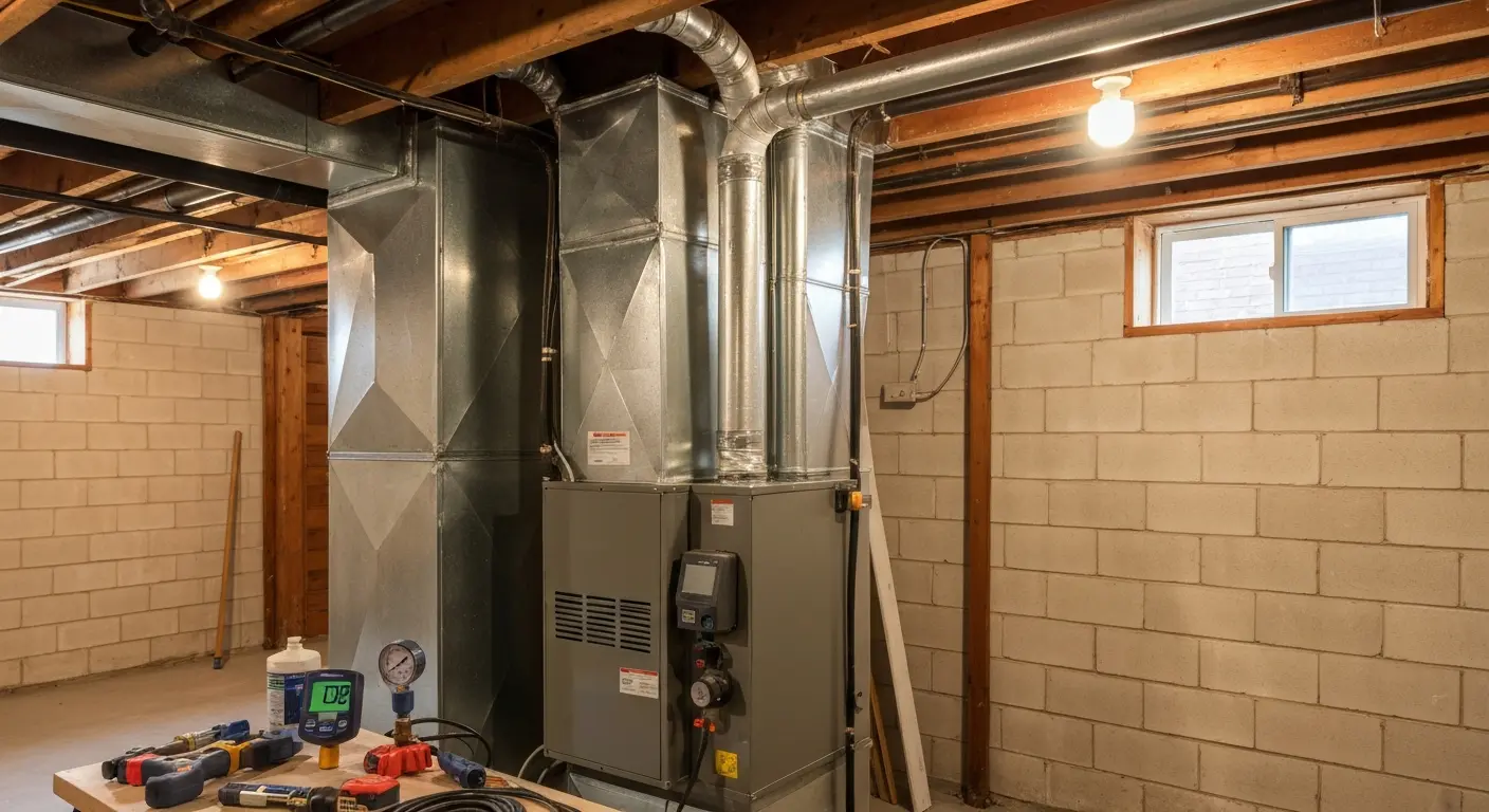Gas furnace installation project