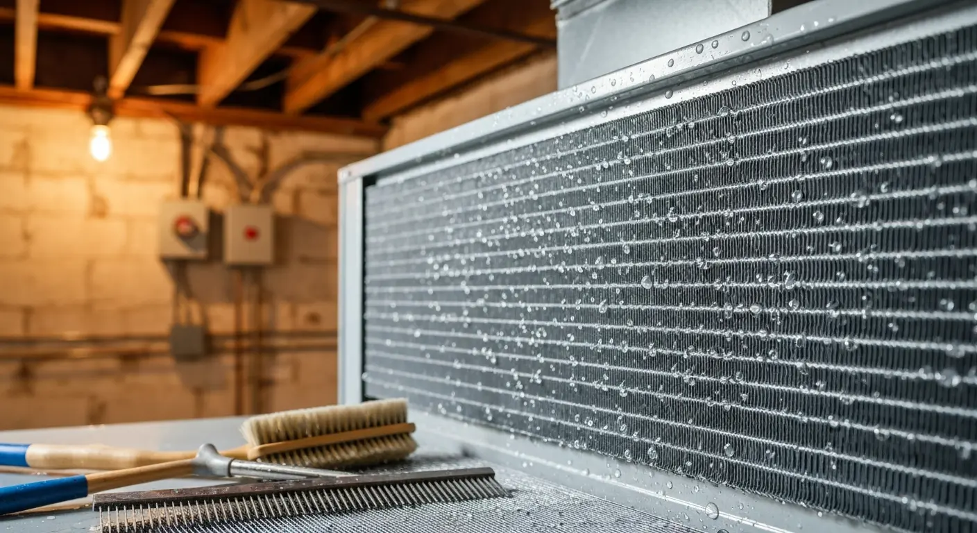 Air handler coil cleaning