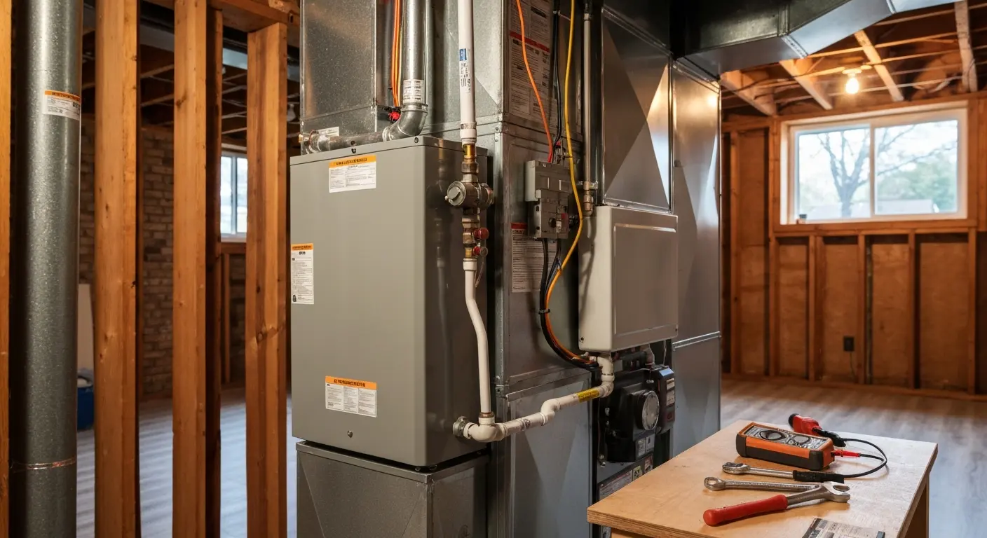 Gas furnace installation
