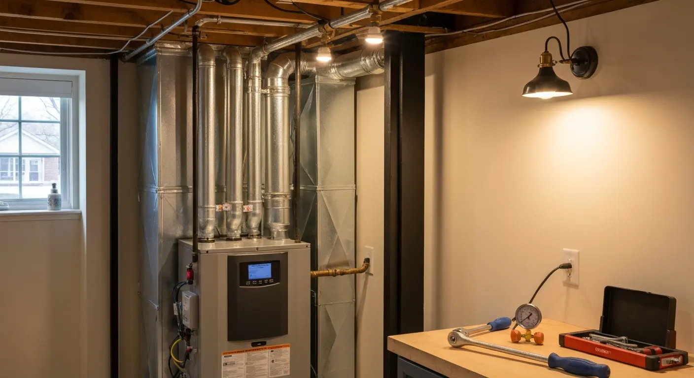 Heating system installation in Evanston home
