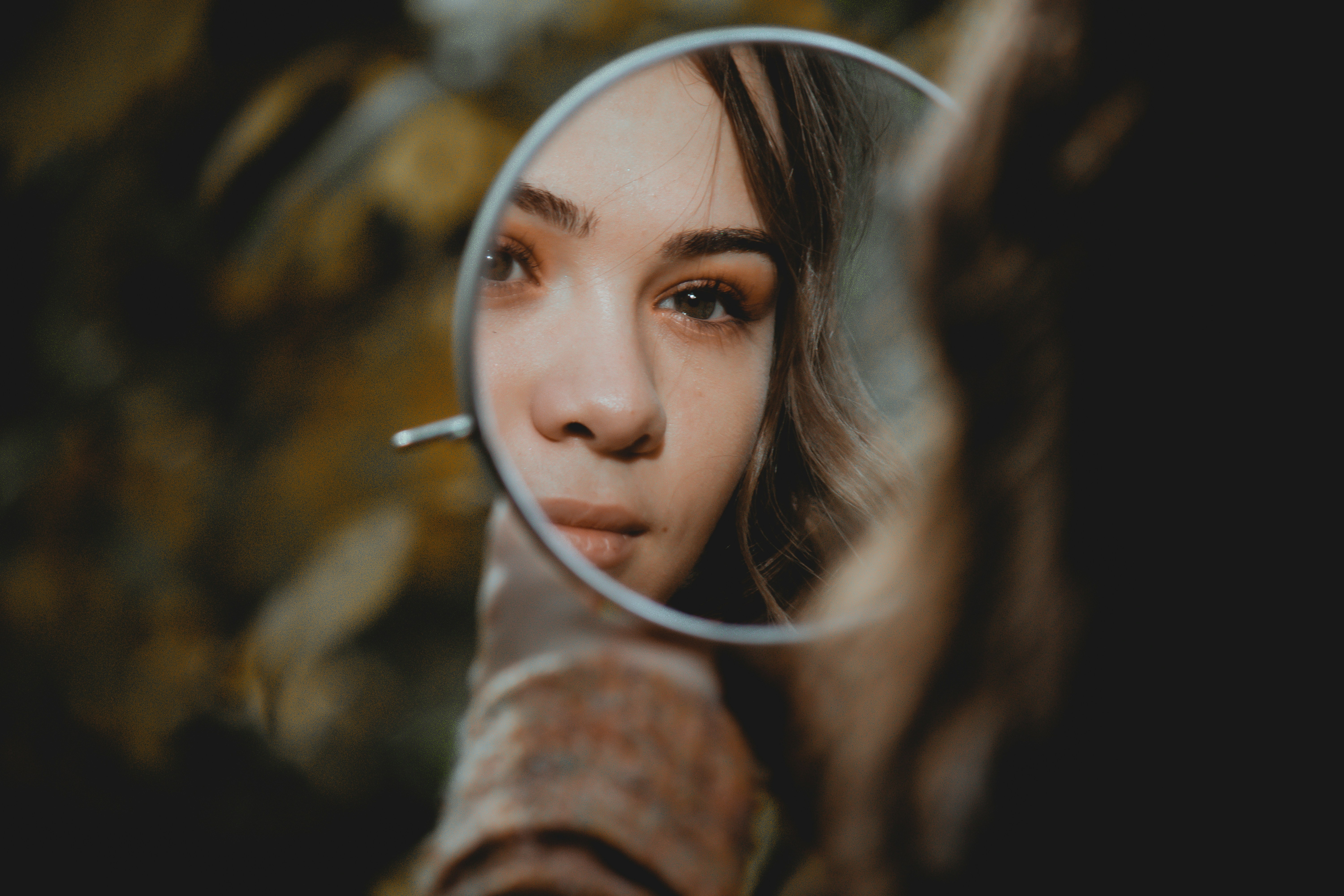 Woman looking in mirror Woman looking in mirror