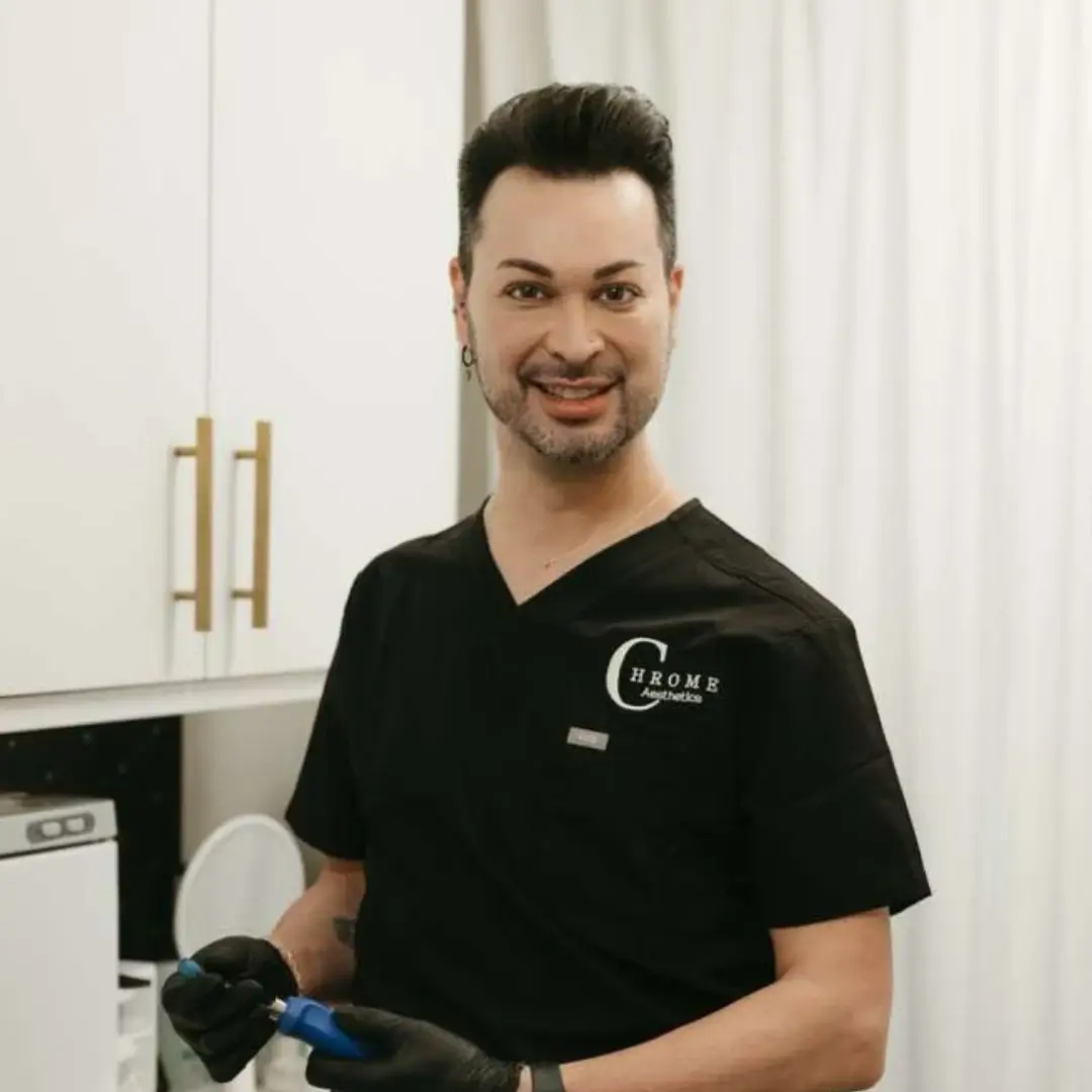 Joey Gutierrez, Licensed Esthetician at Chrome Aesthetics.