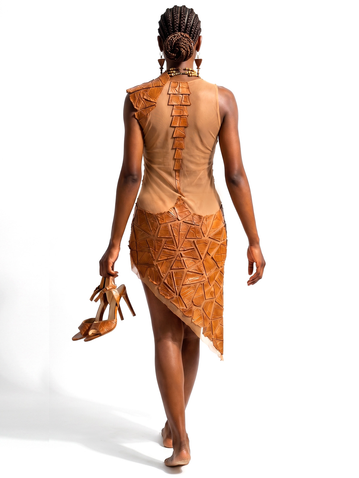 Vestido cuero claro 3 - The Origin Ibiza