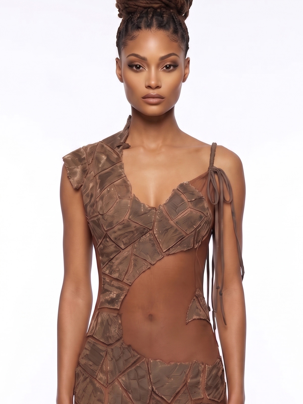Vestido cuero oscuro 2 - The Origin Ibiza