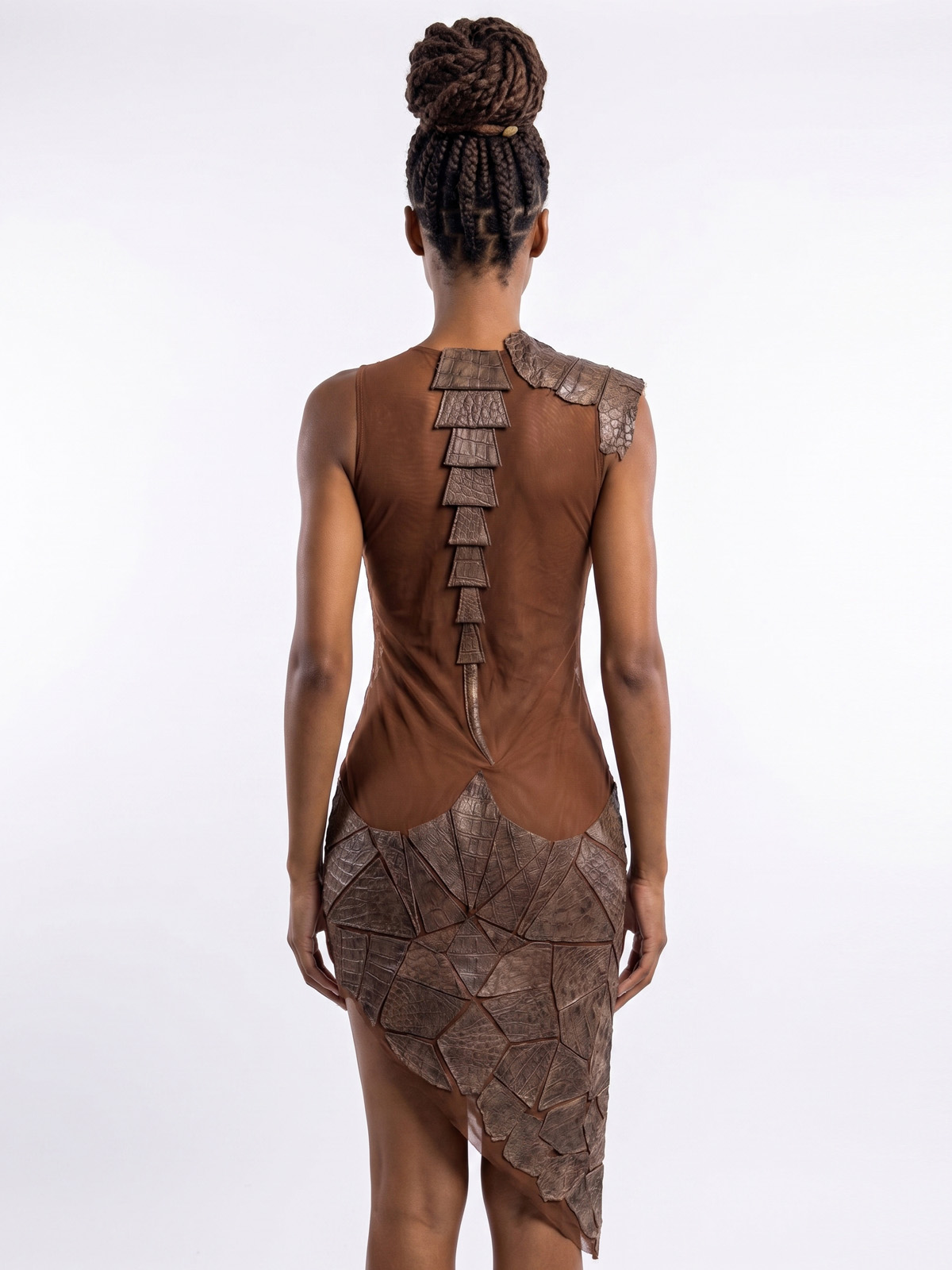 Vestido cuero oscuro 3 - The Origin Ibiza