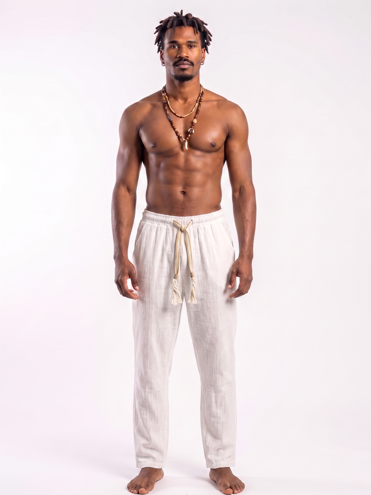 Pantalón básico blanco 1 - The Origin Ibiza