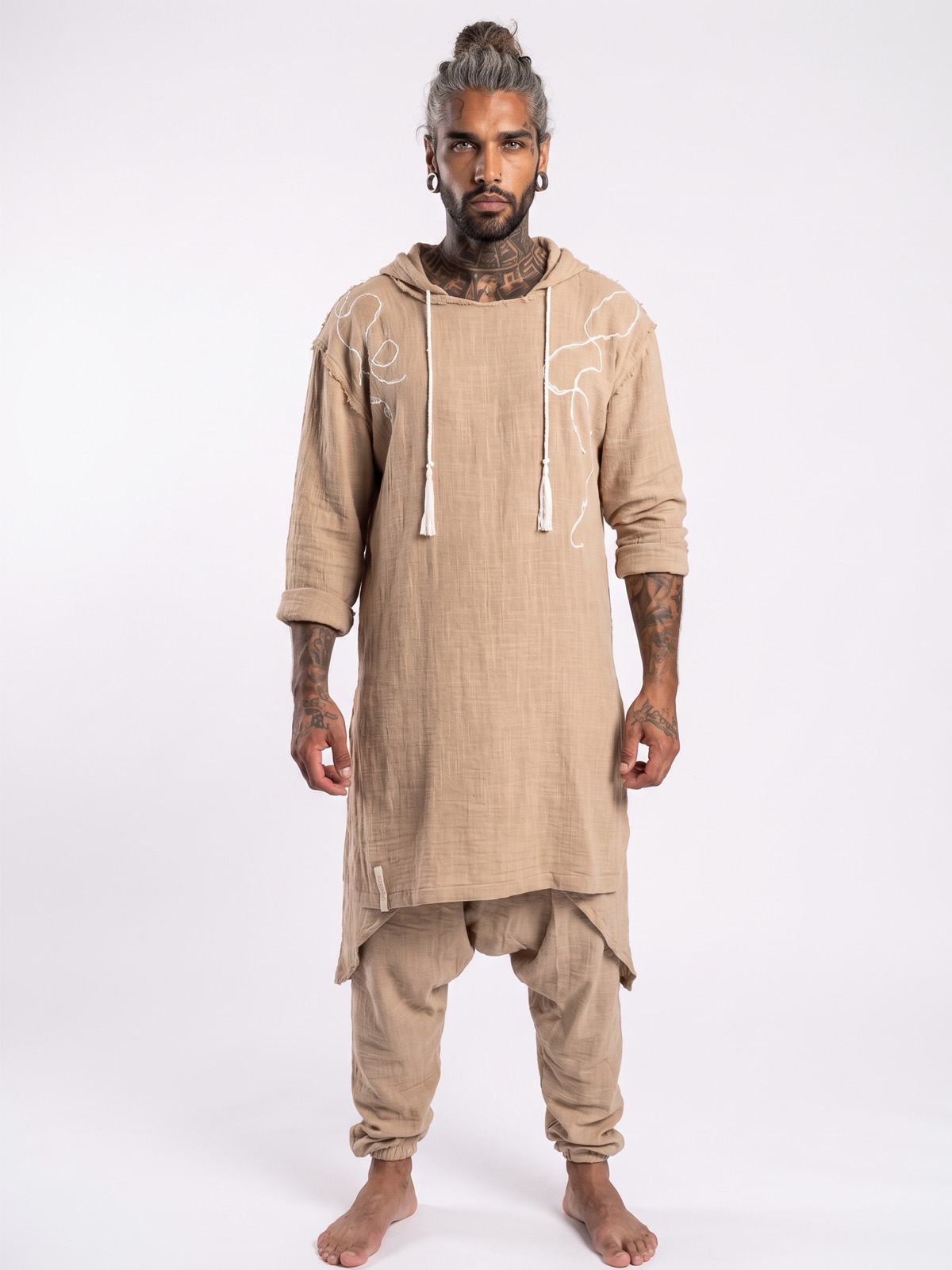 Túnica Boho beige 1 - The Origin Ibiza
