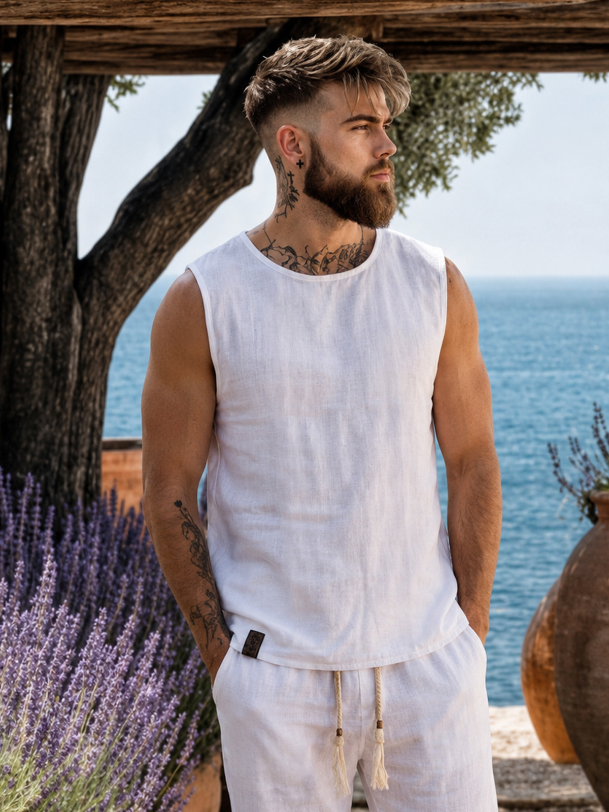 Camiseta blanca columna 5 - The Origin Ibiza
