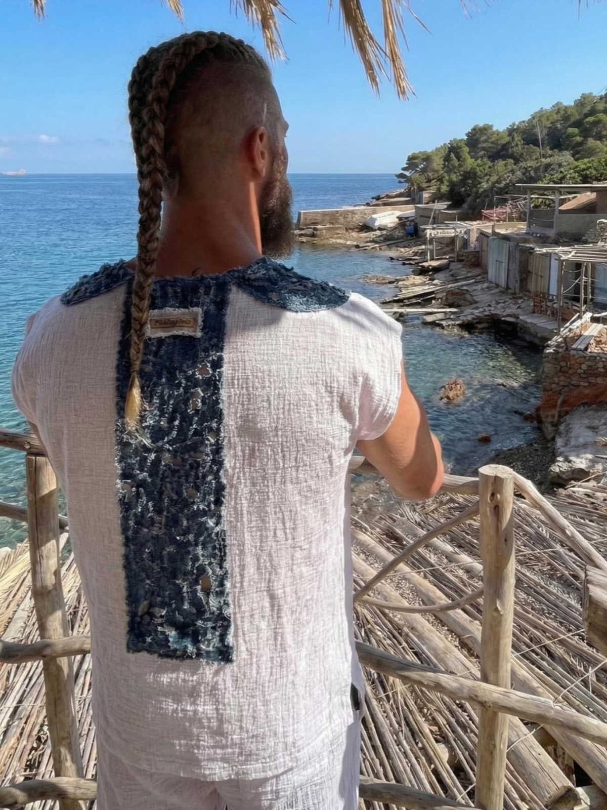 Camiseta blanca denim 4 - The Origin Ibiza