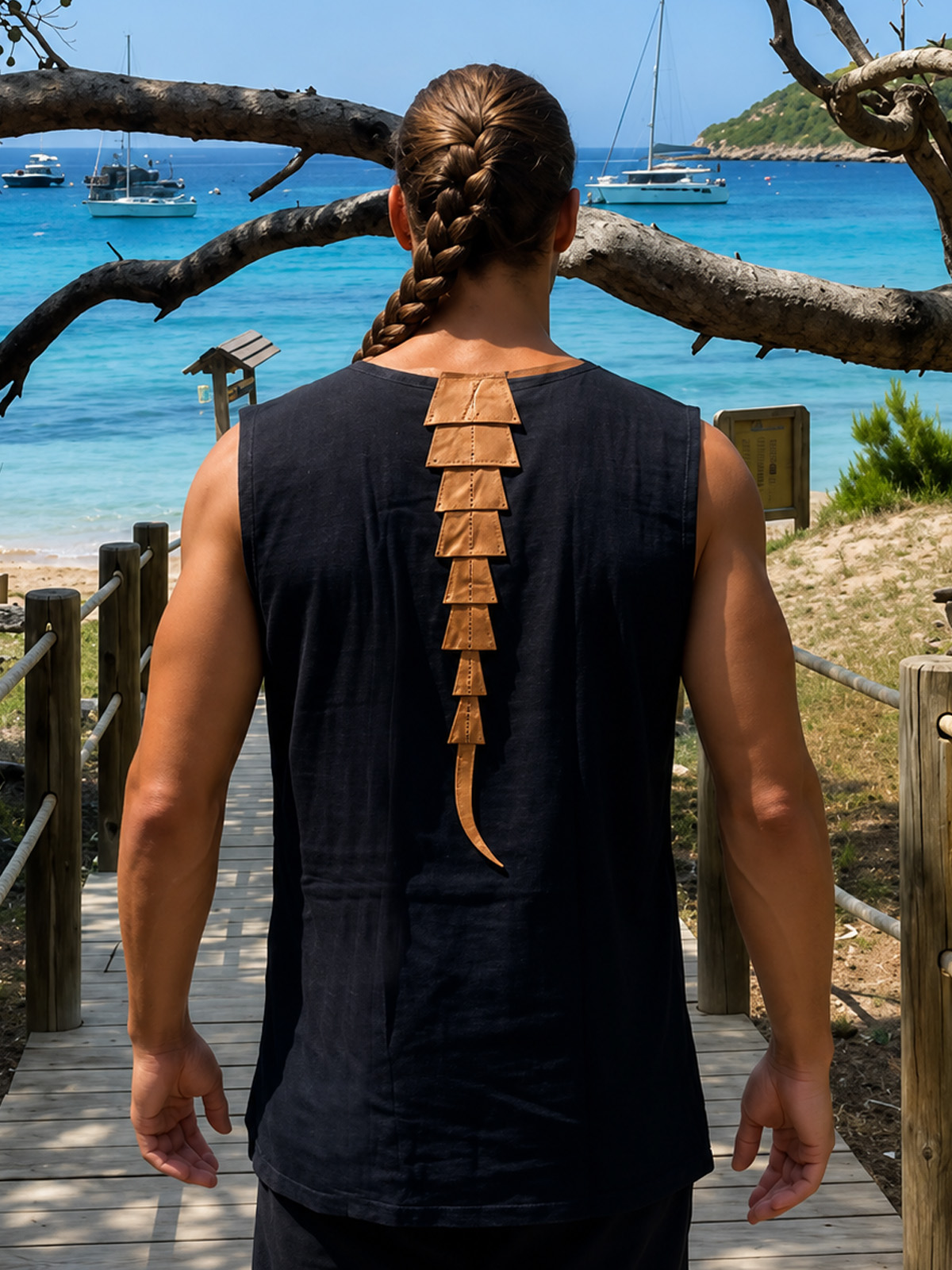 Camiseta negra columna 4 - The Origin Ibiza