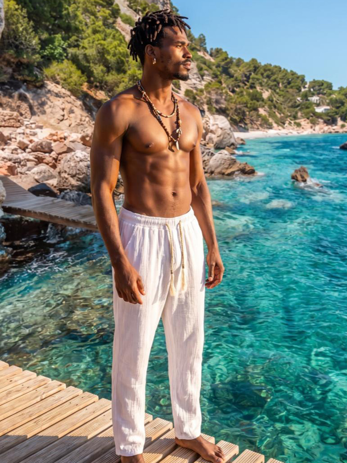 Pantalón básico blanco 5 - The Origin Ibiza