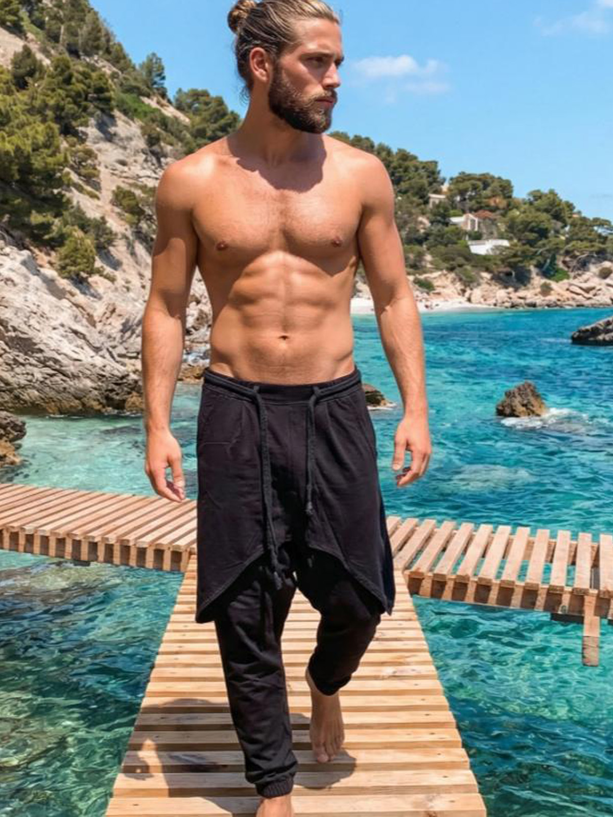 Pantalón bagui con sobrefalda 6 - The Origin Ibiza