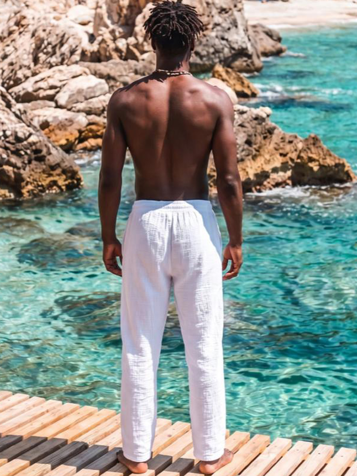 Pantalón básico blanco 6 - The Origin Ibiza