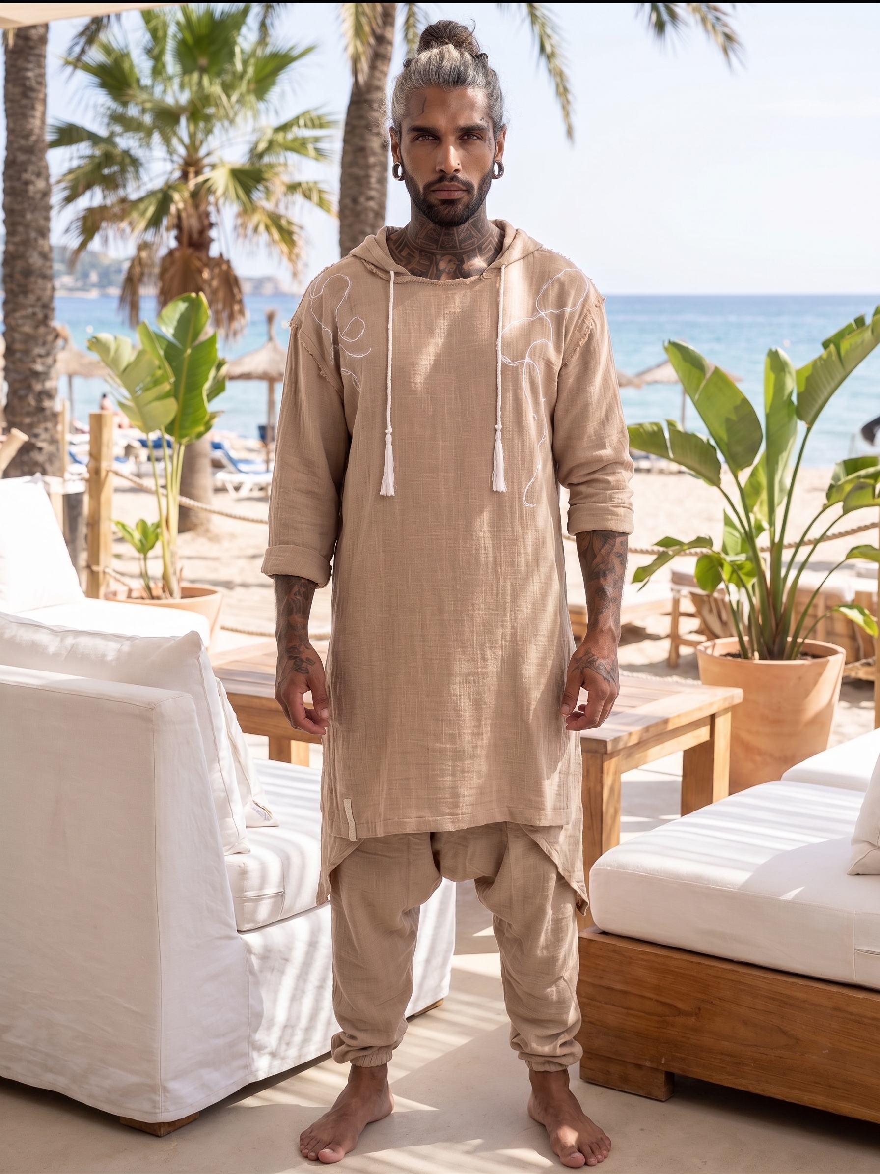 Túnica Boho beige 6 - The Origin Ibiza