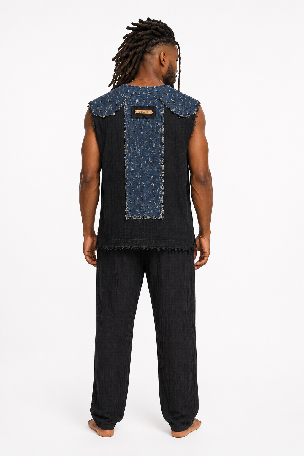 Camiseta negra denim 1 - The Origin Ibiza
