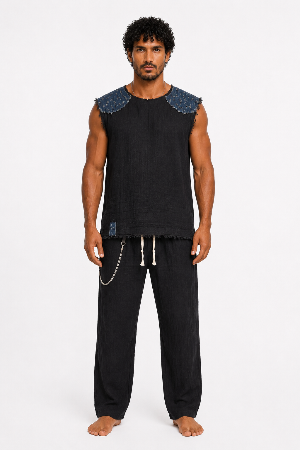 Camiseta negra denim 3 - The Origin Ibiza