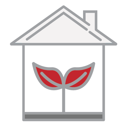 House with plant icon