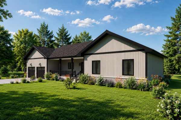 Coming soon Farwes bungalow render in beige siding