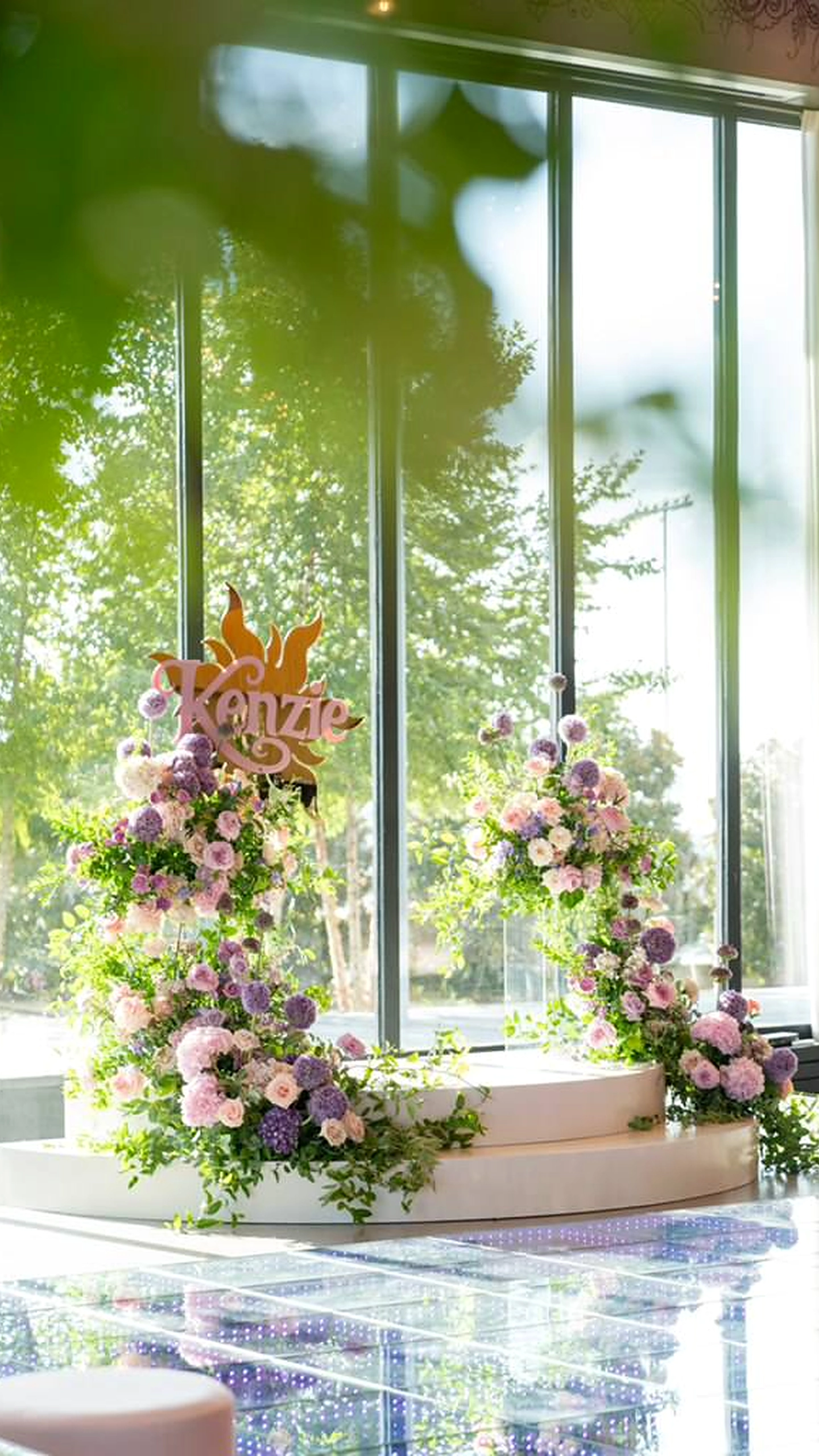 Petit Seating event design — lighting detail from a styled celebration