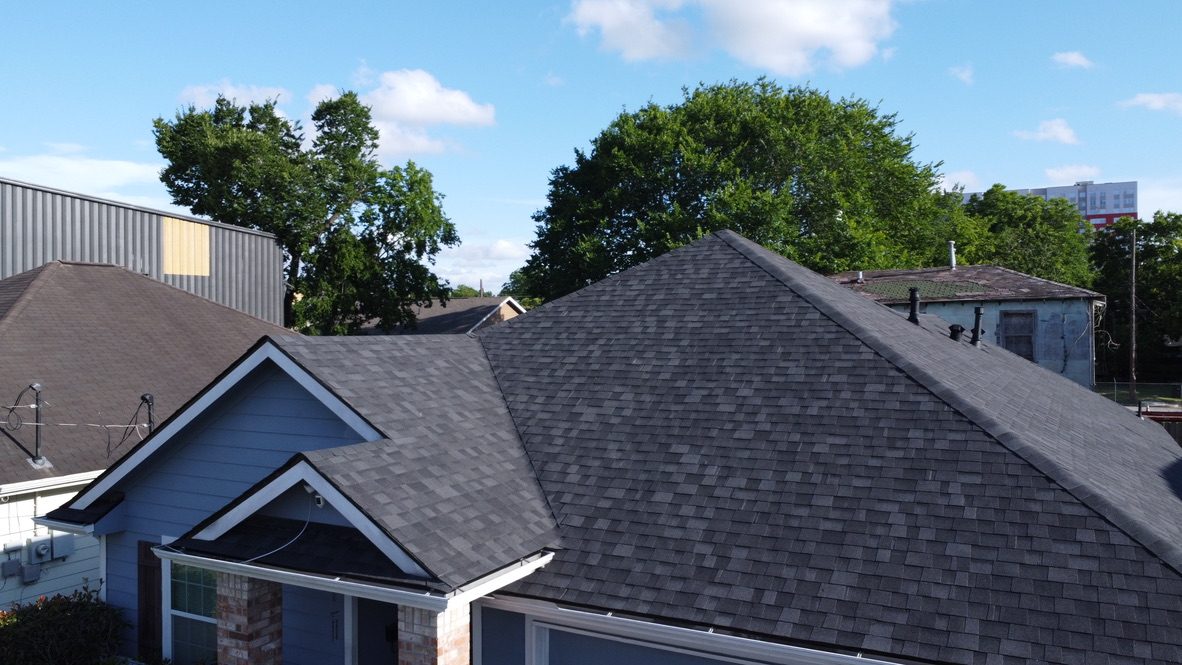 Finished roof, from the drone